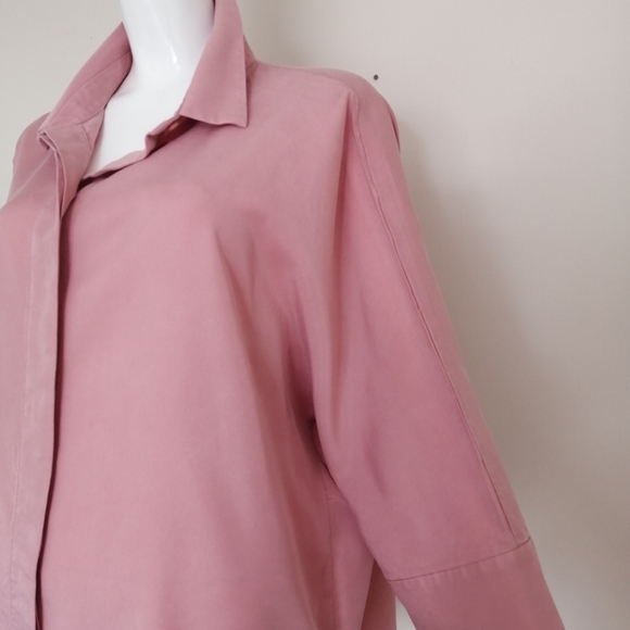 COS Oversized Button-Down Shirt in Dusty Rose S/ XXL - Picture 3 of 5
